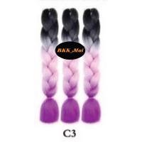 ราคา ไหมถักผมเปีย ไหมไฟเบอร์ 3สี ราคาต่อ1มัด C1 ถึง C20 เก็บเงินปลายทาง COD (1810764420)