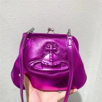 ราคา Vivienne Westwood Westwest Pacific Relief หลังรักแร้เงินสีดำคลิปดาวเสาร์แพคเกจโลโก้เนื้อโซ่แบบหนังกระเป๋าสะพายไหล่ใบเบิก (20117872654)