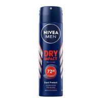 ราคา NIVEA MEN Dry Impact Body Spray นีเวีย ดราย อิมแพค บอดี้ สเปรย์ สเปรย์ระงับกลิ่นกาย 150ml (20058424664)
