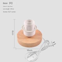 ราคา HOME MI ฐานโคมไฟโต๊ะไม้แข็งโคมไฟไม้ LED แบบเสียบปลั๊กโดยตรงอุปกรณ์เสริมแสงสว่างพร้อมลวดสวิตช์ E27ปากสกรู (19985101466)
