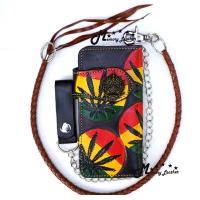 ราคา กระเป๋าตังตอกลายหนังแท้ กระเป๋าวินเทจ กระเป๋าหนังแท้ กระเป๋าใบยาว ลายไทย (19053018446)