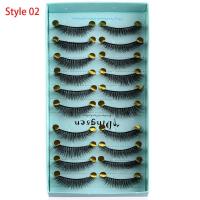 ราคา MOKOU SKONHED 10 Pairs ผู้หญิง เป็นธรรมชาติ Wispies Lashes ขนตาปลอม เครื่องมือต่อขนตา 3D Faux Mink Hair หนายาว (21141297949)