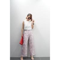 ราคา กางเกงผ้าลินินเบลเยี่ยมแท้เอวสูงทรงขากระบอกทรงสวยจร้าS XL (19467698546)