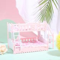 ราคา Huhe ตุ๊กตาบ้านตุ๊กตาจำลองแบบเจ้าหญิงยุโรปเตียงคู่ของเล่นเฟอร์นิเจอร์ (19640852979)