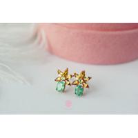 ราคา Rosenmarry ต่างหูพลอยมรกตและซิทรินแท้ 925 จัดส่งฟรี RE071 พลอยแท้เสริมดวง ของขวัญ ต่างหูติดหู ต่างหูผีเสื้อ (19020118137)