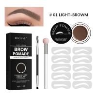ราคา Ibcccndc Eyebrow Cream Set Waterproof Eyebrow Cream Gel Brow Brush With 10 Reusable Eyebrow Stencils Eyebrow Brushes ชุดแต่งหน้า (15950542353)