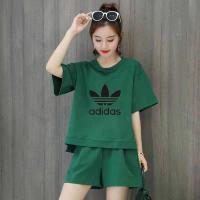 ราคา ADIDAS ชุดวอร์มลำลองสำหรับผู้หญิงเสื้อยืดและกางเกงขาสั้นสำหรับฤดูร้อน2ชิ้นสำหรับสวมใส่ในชีวิตประจำวันและเล่นกีฬา5สี (12921947424)