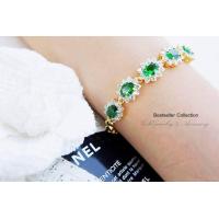 ราคา ManeeNopparut มณีณพรัช เลสข้อมือมรกรต พลอยเต็มเส้น งานหุ้มทองแท้5ไมครอน รุ่น BG00081 (11311887220)