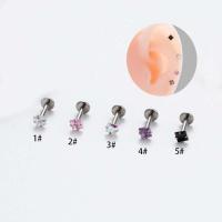 ราคา 1 Piece Multi Square Zircon Flat Head Labret Stud Lip Piercing Cartialge Pinna Helix Earring Stainless Steel (20942333509)