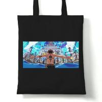 ราคา กระเป๋าสะพายไหล่ กระเป๋าช้อปปิ้ง ผ้าแคนวาส ทรงโท้ท ขนาดใหญ่ จุของได้เยอะ ลายการ์ตูนอนิเมะ One Piece Luffy สําหรับผู้หญิง (20724074235)