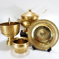 ราคา ชุด set ขันตักบาตรตอกลายพร้อมหม้อข้าว จาน กระโถนตอกลาย (8059347839)