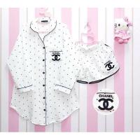 ราคา พร้อมส่งราคาพิเศษแม่ให้2วันจ้า ชุดนอนเดรสแขนยาว กางเกง งานปักชาแนล ผ้าไหมอิตาลี่ (7809138945)