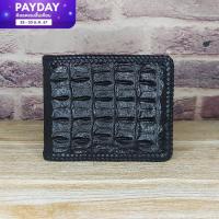 ราคา King of Leather กระเป๋าสตางค์หนังจระเข้ เป็นหนังส่วนกระดูกหลัง กระเป๋าหนัง Exotic หนังแท้ มีแข็งแรงทนทานมาก ถักขอบกระเป๋าตลอดใบ (17347009644)