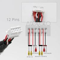 ราคา 12 Pin Universal RCA Output Wire Harness Aux in Subwoofer Cable Adapter Wiring Connector Android Radio Car Accessories (17326322920)