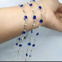 ราคา เซ็ตสร้อยคอ ข้อมือคริสตัลสีไพลิน เสริมดวงเสริมสิริมงคล (6566796573)