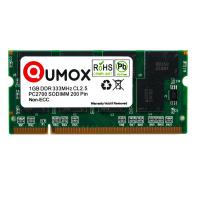 ราคา หน่วยความจำแรม RAM QUMOX 1GB DDR SODIMM 200 pin 333Mhz DDR333 PC2700 สำหรับเครื่องโน้ตบุ๊ค (20403674416)