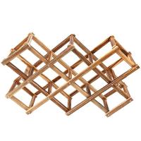 ราคา Wooden Red Wine Rack 10 Bottle Holder Mount Bar Display Shelf Folding Wood Wine Rack Alcohol Neer Care Drink Bottle Holders (17994841548)