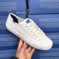 ราคา ยี่ห้อ Keds สต็อกสีพื้นต่ำส้นแบนรองเท้าสีขาวรองเท้าผ้าใบหนังรุ่นเดียวกับเจิ้งซิ่วเจิ้งสไตล์เกาหลี (14768145191)