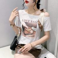 ราคา REHIN เสื้อยืดเปิดไหล่ผู้หญิงเสื้อเปิดไหล่แฟชั่นใหม่สำหรับฤดูร้อน (19162865720)