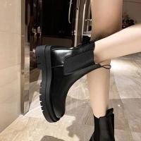 ราคา Hot sale รองเท้าบูทสตรีสูง 16 22 ซม ก้นหนา รองเท้าบูทหุ้มข้อ ผอม รองเท้าบู๊ทมาร์ติน พร้อมส่ง รองเท้าบูท เรียบ ส้น4 5ซม สีดำ (15086659405)