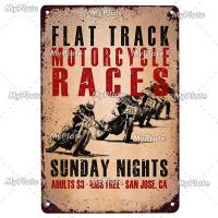 ราคา 2023 Fashion Motorcycle Racing Metal Painting Vintage Tin Sign Sign Wall Sticker Decor Garage Club Man Cave Poster Speedway Racing Plate (19899882606)