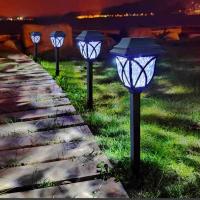 ราคา ไฟสนามโซล่า ไฟLEDกลางแจ้ง พลังงานแสงอาทิตย์ โคมไฟสนาม เช็ต2ใบ Outdoor LED Lights Solar Powered Garden Decortion Lamp Waterproof For Villa Patio Lawn Pathway Solar Lights (15897404036)