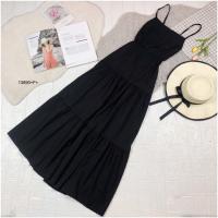 ราคา W12 13690 เดรสยาวสายเดี่ยว ร้อยเชือกหลัง ยางยืดรอบเอวใส่เข้ารูปสวยมาก ตัวเดรสแต่งระบายชั้นๆ (17501005075)