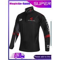 ราคา 2022 ผู้ชายที่มีชื่อเสียงยี่ห้อเสื้อผ้าตกปลา Daiwa Breathable แห้งเร็วเสื้อตกปลา Man Anti UV สีดำ สีขาวตกปลาเสื้อผ้า Camiseta (9386517131)