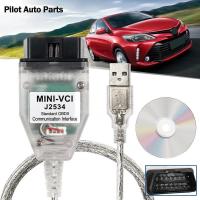 ราคา สาย Mini VCI แบบมืออาชีพสาย J2534 V17 Mini VCI เข้ากันได้กับรถยนต์ยี่ห้อโตโยต้ารุ่น Lexus Scion Techstream นำมาใช้ใหม่ FT232RL OBD2 OBD (19717022960)