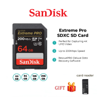 ราคา SanDisk Extreme Pro SD CARD 16GB 32GB 64GB 128GB 256GB 512GB 200MB s Memory Card Class 10 U3 V30 4K UHS I SDXC SDSDXXG SDSDXXY (21198772307)