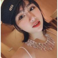 ราคา 2021 สร้อยคอเพชรเต็มรูปแบบในยุโรปและอเมริกาสร้อยคอแฟชั่นที่เรียบง่ายโซ่ไหปลาร้า2021 European and American full diamond necklace simple fashion necklace clavicle chain (7788279317)