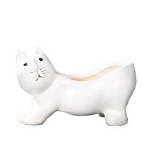 ราคา แจกันกระถางต้นไม้พรุนรูปสัตว์กระถางดอกไม้เซรามิคแมวน่ารักย้อนยุคงานฝีมือสำหรับตกแต่งบ้านในร่มจำลอง (21187964212)