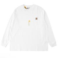 ราคา Carhartt Carhartt ของแท้เสื้อยืดแขนยาวผ้าฝ้ายแท้สำหรับทั้งผู้ชายและผู้หญิงชุดทำงานทรงหลวมสำหรับฤดูใบไม้ร่วงมีกระเป๋างานฝีมือดีไซส์ใหญ่ (20415035305)