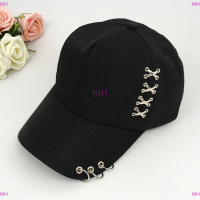 ราคา Lowest price MH Kpop หมวกแบบมีห่วงเจาะหมวกหมวกเบสบอลปรับได้หมวกฮิปฮอปสแนปแบคแฟชั่น (19613410594)