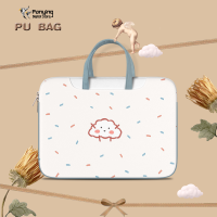 ราคา DIY น่ารักถุงแล็ปท็อปกระเป๋าหนัง PU 12 17นิ้วสำหรับ HP Dell Lenovo Acer Asus กันกระแทกกันน้ำกระเป๋า Messenger ความจุขนาดใหญ่ (15379163802)