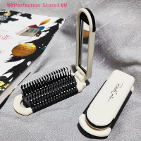 ราคา Perfection Store1 แปรงหวีผมขนาดเล็กพับเก็บได้หวีนวดศีรษะป้องกันไฟฟ้าสถิตย์แปรงหวีผมเดินทางแบบพกพาพร้อมกระจก (21215287964)