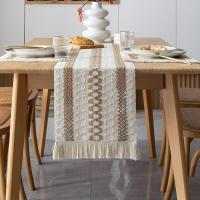 ราคา Macrame ผ้าปูโต๊ะครีมสีเบจโบโฮโต๊ะวิ่งพร้อมพู่ผ้าฝ้ายทอมือและผ้าใบประกบโต๊ะวิ่งบ้านสายสวนแบบรัสติคสำหรับโบฮีเมียนฤดูใบไม้ร่วงโต๊ะรับประทานอาหารในครัว (10525328670)