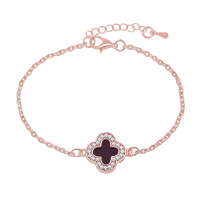 ราคา สร้อยข้อมือโคลเวอร์สี่ใบผู้หญิงแฟชั่นสร้อยข้อมือโคลเวอร์สี่ใบคลาสสิก (15144994910)