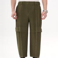 ราคา MT Issey Miyake ชุดเอี๊ยมสีเขียวทหารจับจีบสามชั้นทำด้วยมือสำหรับผู้ชายในฤดูใบไม้ร่วงกางเกงเก้าส่วนขากว้างแบบลำลอง JF144 (20843833998)