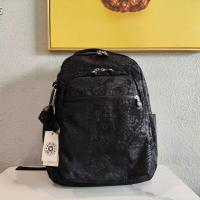 ราคา Kipling ไนลอนน้ำหนักเบาขนาดใหญ่กระเป๋านักเรียนสะพายหลังผู้ชายและผู้หญิงกระเป๋าเป้สะพายหลังใส่คอมพิวเตอร์เวลาเดินทาง K21305สีดำด้านล่างพิมพ์ลาย (20153866653)