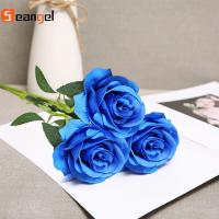 ราคา Seangel 3ชิ้นสีแดงกุหลาบดอกไม้ผ้าไหมสัมผัสจริงดอกไม้ประดิษฐ์วันวาเลนไทน์บ้านสำหรับ Diy ตกแต่งงานแต่งงานดอกไม้ปลอม (15602765839)