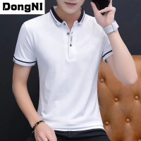 ราคา เสื้อเชิ้ตผู้ชายแขนสั้น2023เสื้อโปโลสำหรับฤดูร้อนเสื้อเชิ้ตผู้ชายเทรนด์เสื้อยืดลาเพลวัยรุ่นและวัยกลางคนเสื้อหล่อลำลองธุรกิจ (18925611693)