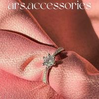 ราคา แหวนเพชรcz แหวนชุบเงินแท้ ปรับขนาดได้ แหวนเงิน (18146337350)