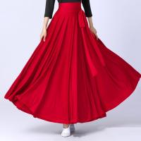 ราคา กระโปรงฟลาเมงโกสำหรับผู้หญิงกระโปรงเต้นแบบสเปนชุดเต้นระบำหน้าท้องชุดเดรสยาวไล่ระดับสีกระโปรงบานใหญ่กระโปรงยิปซี (19053894278)