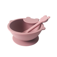 ราคา Food Baby Feeding Set with Spoon Silicone Suction Bowls First Stage Feed Silicone Plate (20796539087)