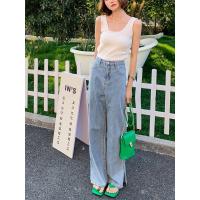 ราคา กางเกงยีนส์ สไตล์เกาหลี ทรงขากระบอกขา ขากระบอกใหญ่ วินเทจ ทรงสวย มีครบไซส์ค่ะ (18632840156)