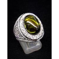 ราคา แหวนเขียวส่อง แหวนเงินแท้ พลอยเขียวส่อง cz YTG 5132 (17435605096)