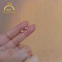 ราคา เครื่องประดับสาว Hello 925ต่างหูขนาดเล็ก H ตัวอักษรเงินเรียบง่าย (11453681892)