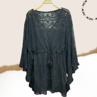 ราคา เสื้อซีทรู เดรสสั้น เสื้อคลุมบิกินี่ งานปักลายดอกไม้ แขนปีกค้างคาว ผ้าดี ใส่สบาย เสื้อคลุมผ้าลูกไม้ เซ็กซี่ พร้อมส่งจ้า (6545476412)