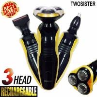 ราคา Sonar Twosister เครื่องโกนหนวดไฟฟ้า 3in1 ที่โกนหนวดไร้สาย (127786268)